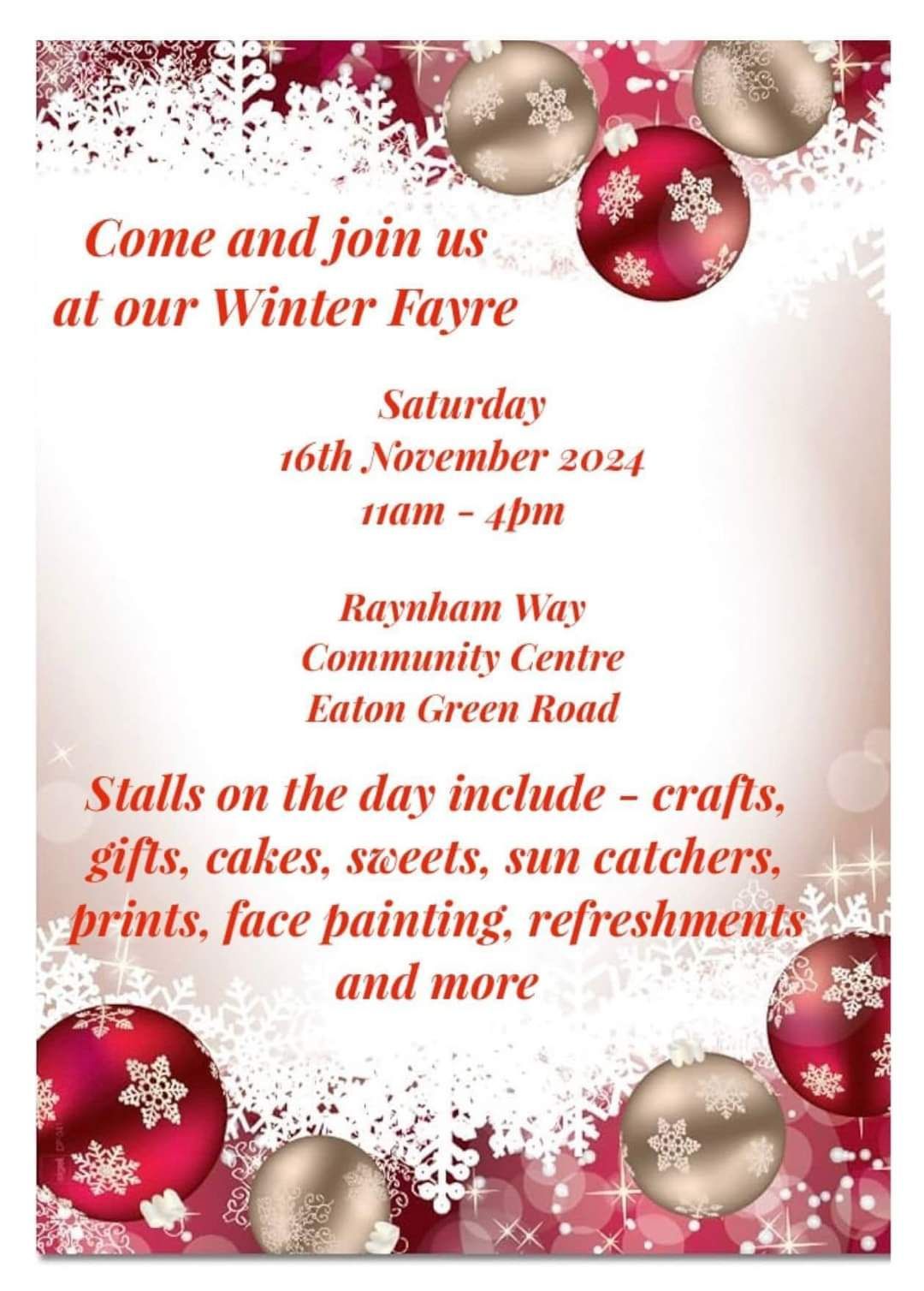 Raynham Way CC Winter Fayre