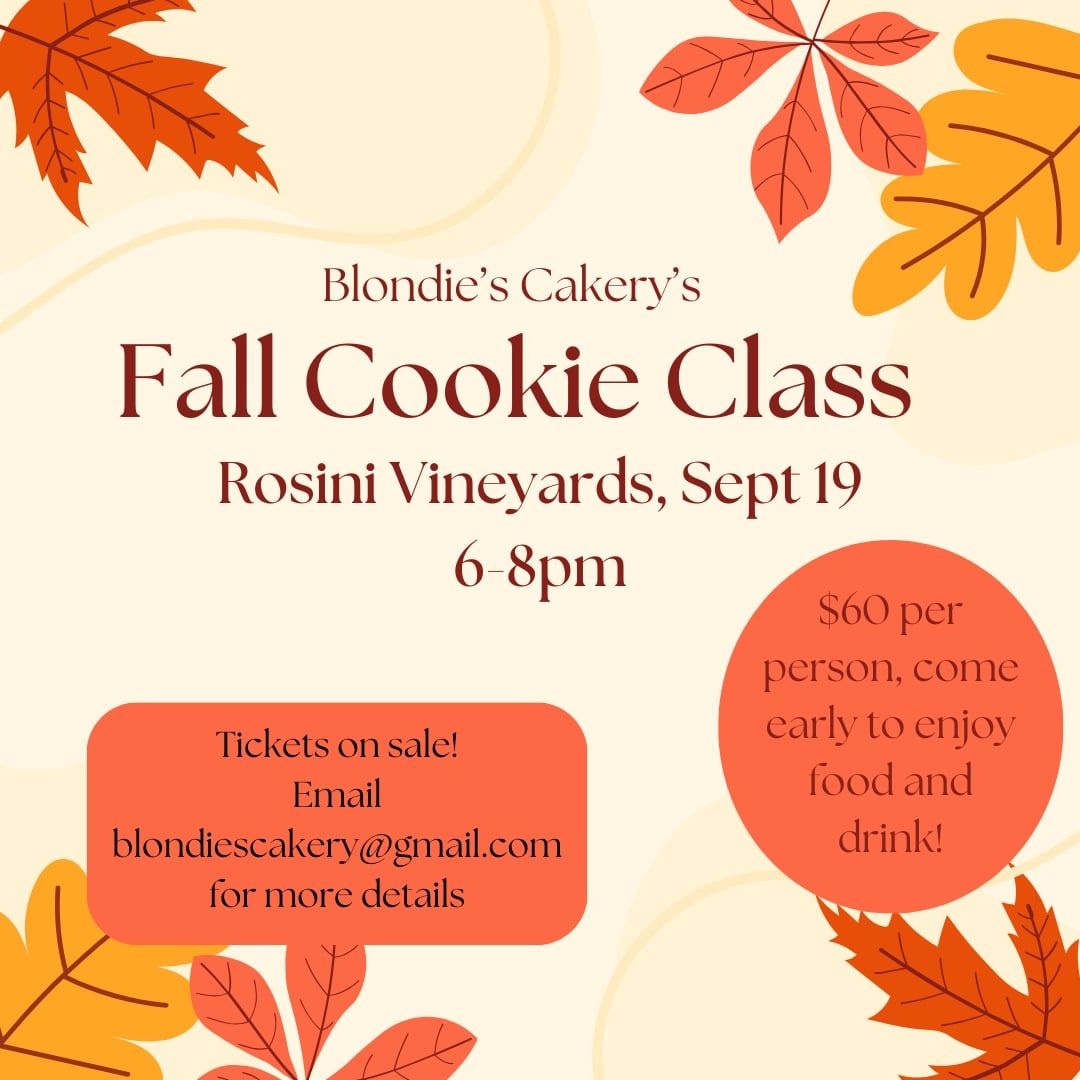 Blondie's Cakery Presents Fall Cookie Class