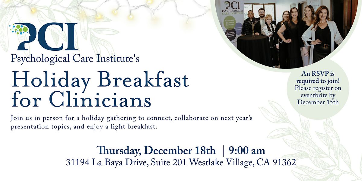 PCI's Breakfast for Clinicians - A Holiday Gathering