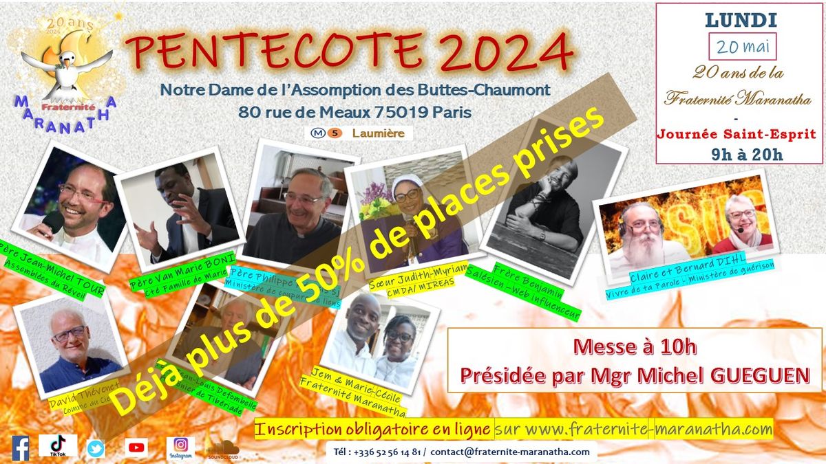 Pentec\u00f4te 2024 - C\u00e9l\u00e9bration 20 ans de la Fraternit\u00e9 Maranatha