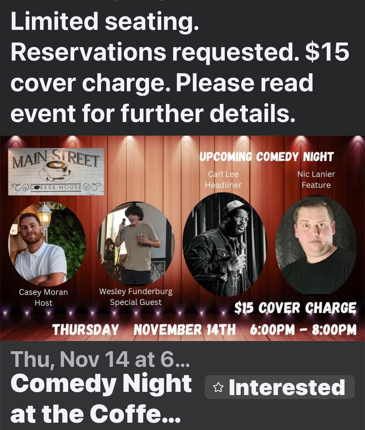 A Night of Comedy!