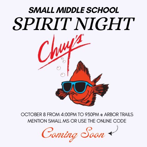 Small MS PTA Spirit Night @ Chuy's Arbor Trails