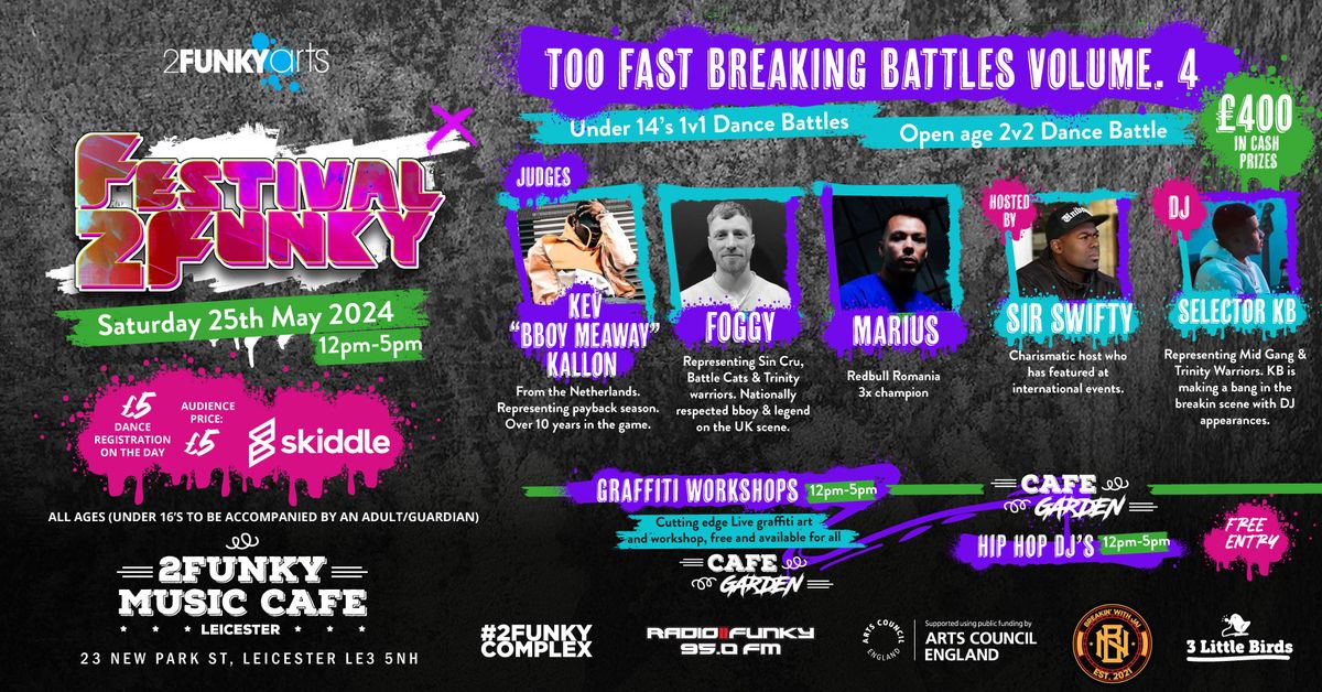 Breakin Dance Battles, Graffiti Workshops & Hip-Hop DJs @ Festival2Funky 2024