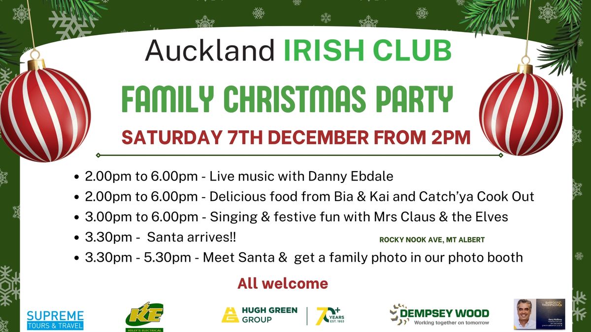 Auckland Irish Club Christmas Party