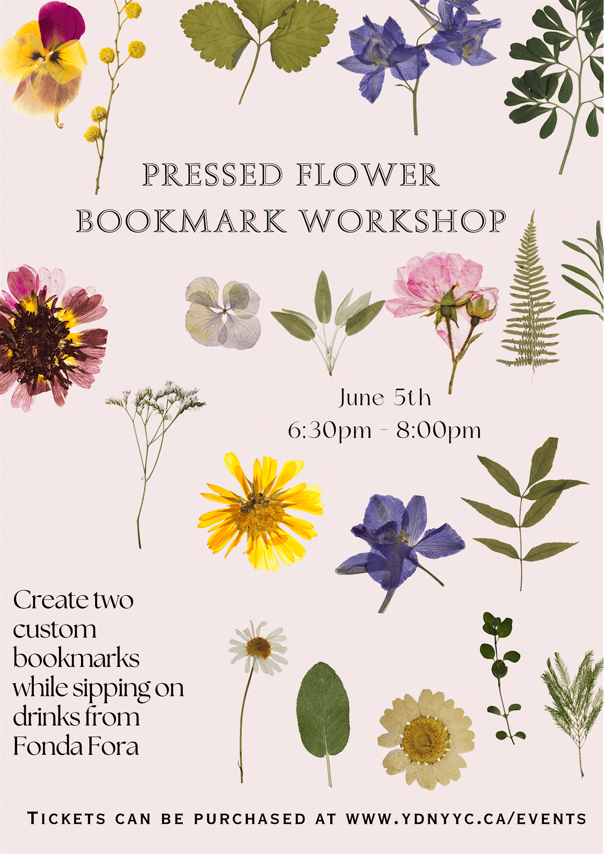 Pressed Flower Bookmark Workshop