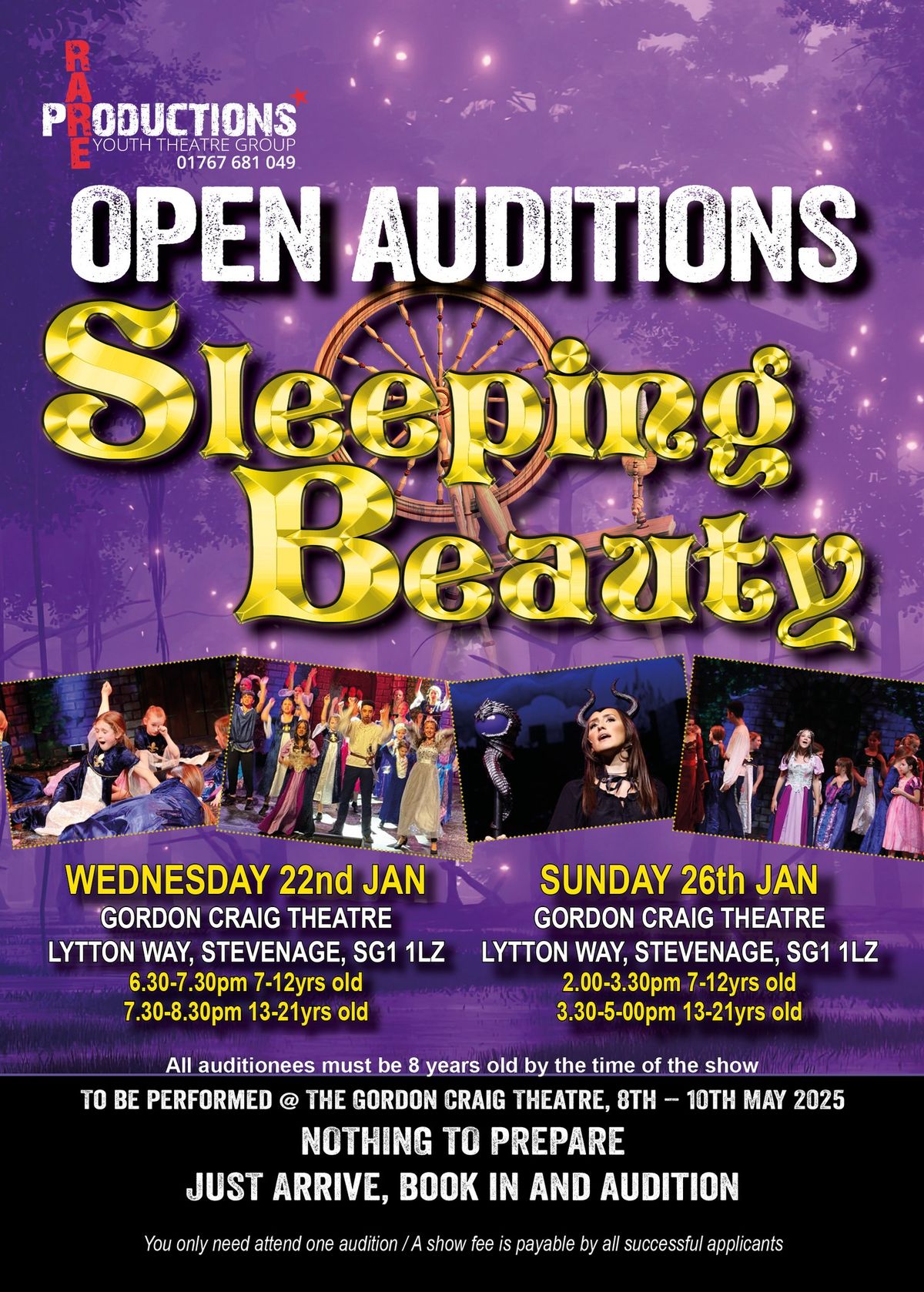 Sleeping Beauty Open Auditions. STEVENAGE 