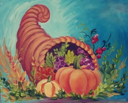 Paint Nite: The Horn of Plenty