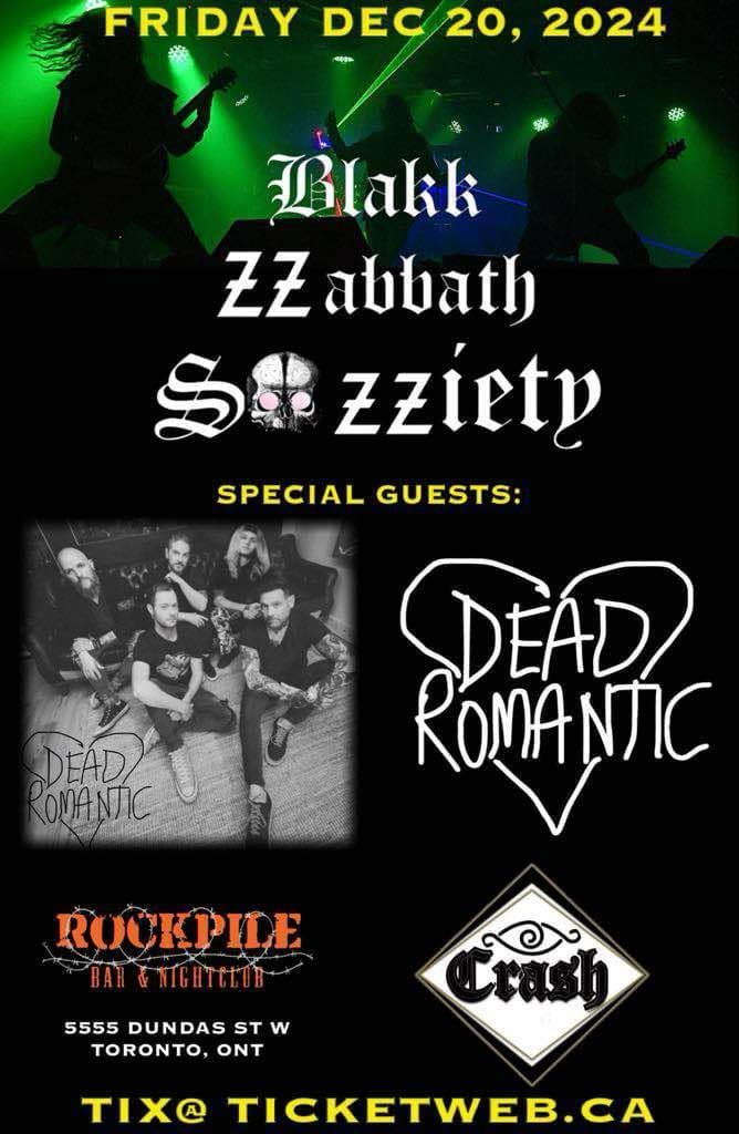 Blakk Zzabbath Sozziety, Dead Romantic, Crash