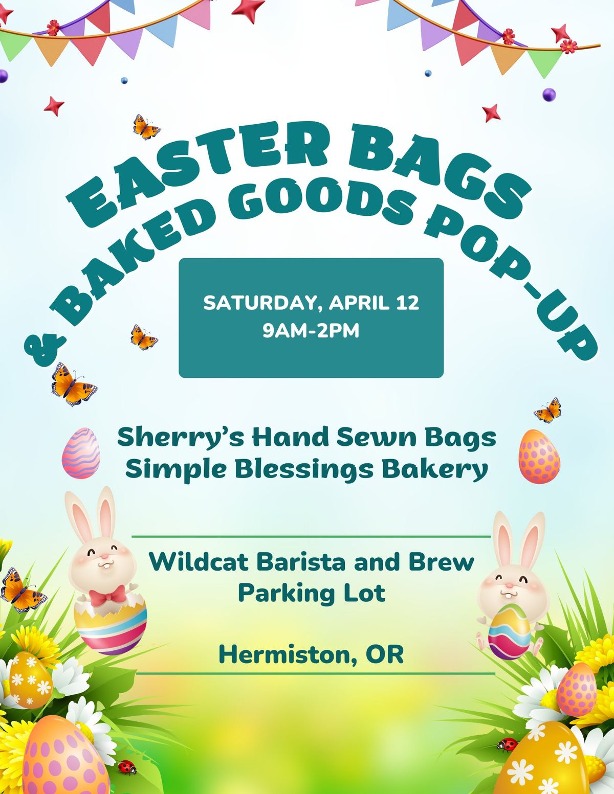 Easter Bags and Baked Goods Pop Up