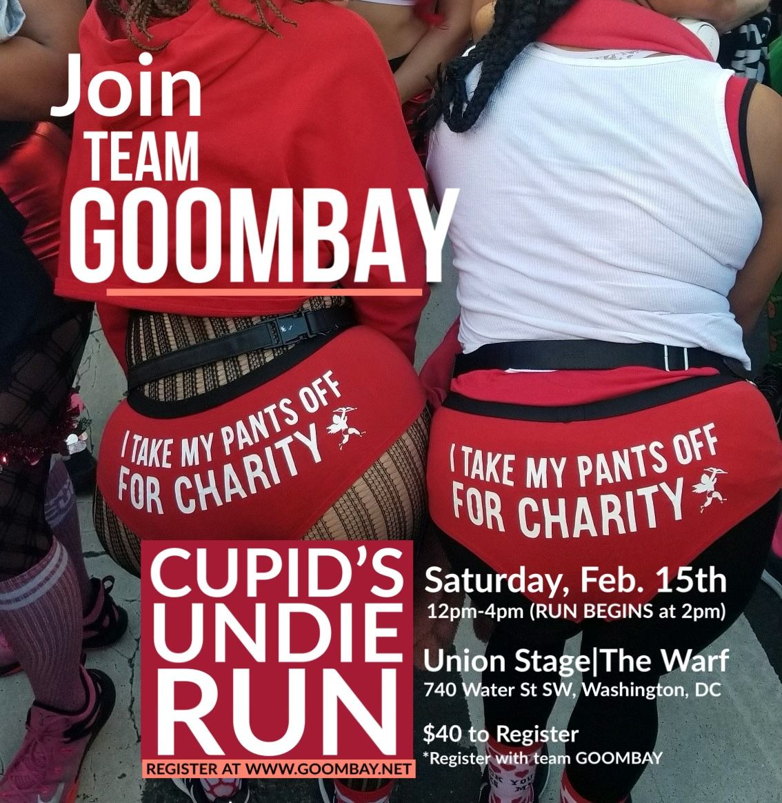 Join Team Goombay for the Cupid Undie Run