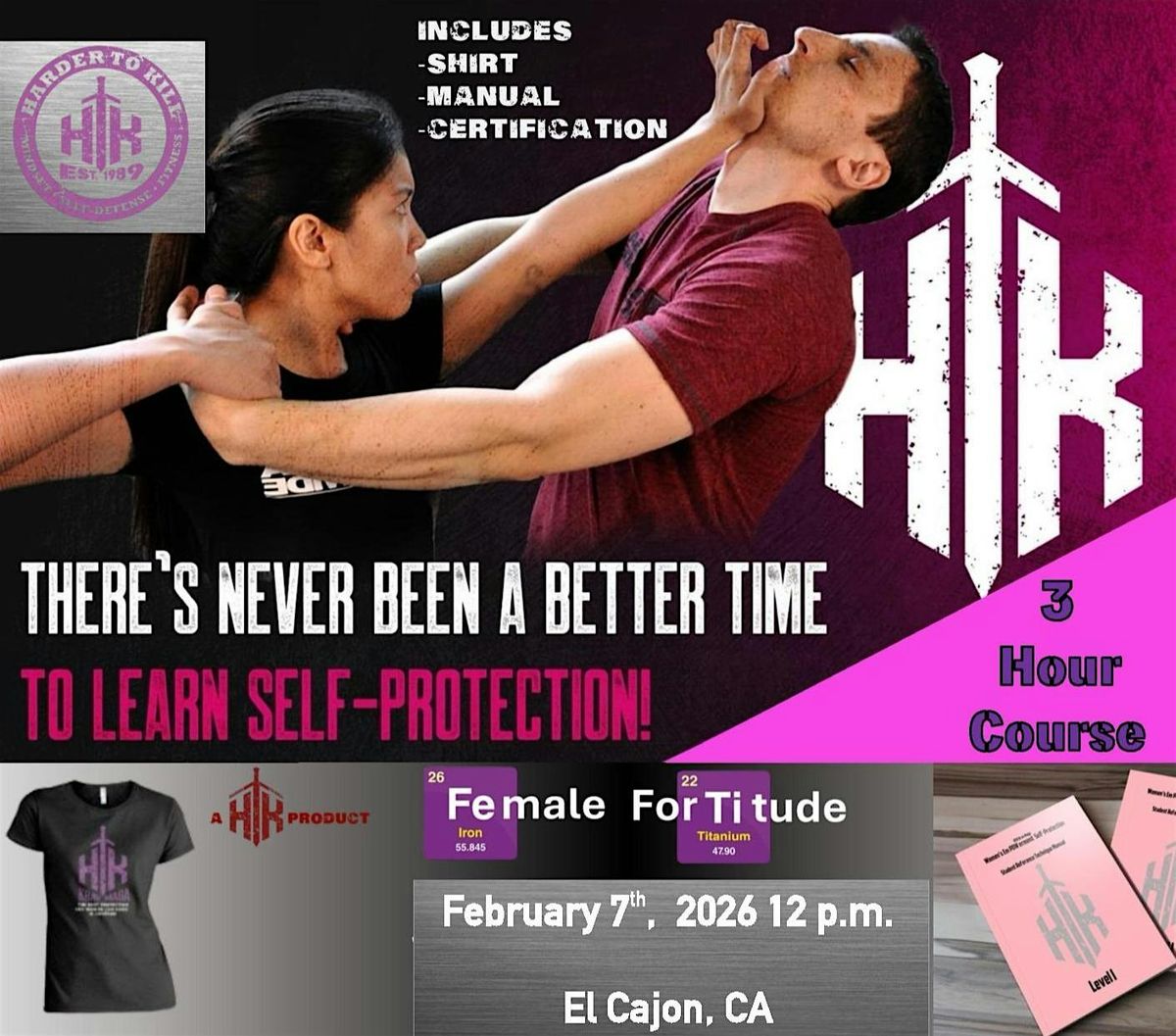 Female Fortitude- HTK Krav Maga women's workshop. Age 12+