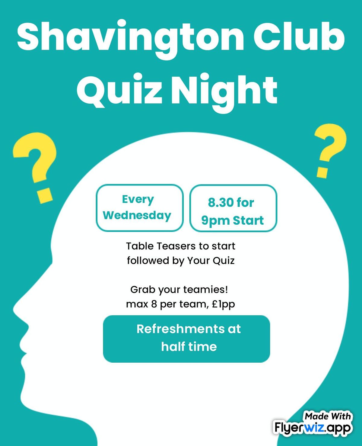 Wednesday Quiz Night 