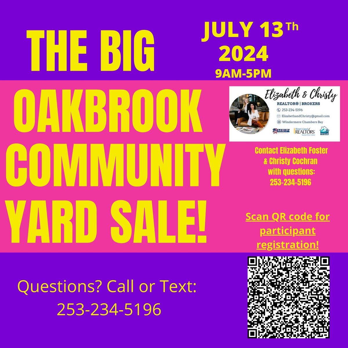 The BIG Oakbrook Community Yard Sale! 