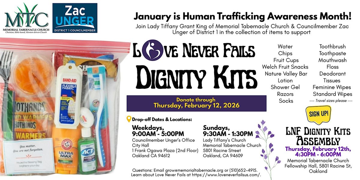 Dignity Kit.pdf Assemble Dignity Kits to Support Love Never Fails, Memorial Tabernacle ...