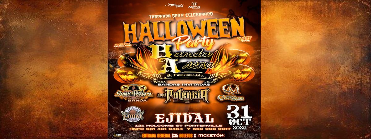HALLOWEEN PARTY CON BANDA ARENAL & M\u00c1S