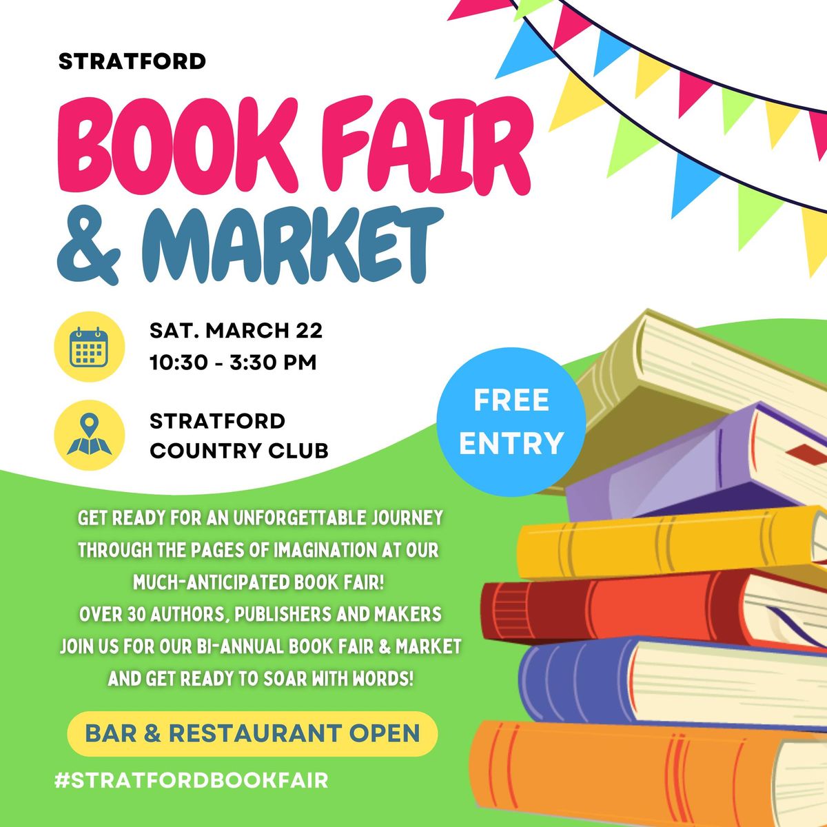 Stratford Book Fair & Makers Market - Saturday March 22