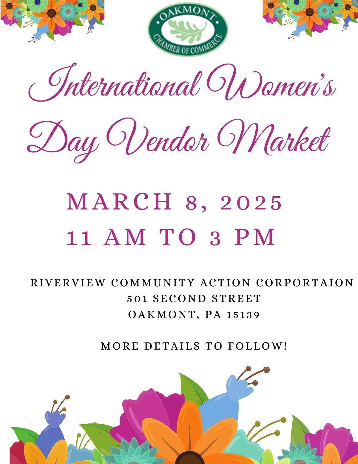 International Women's Day Vendor Market