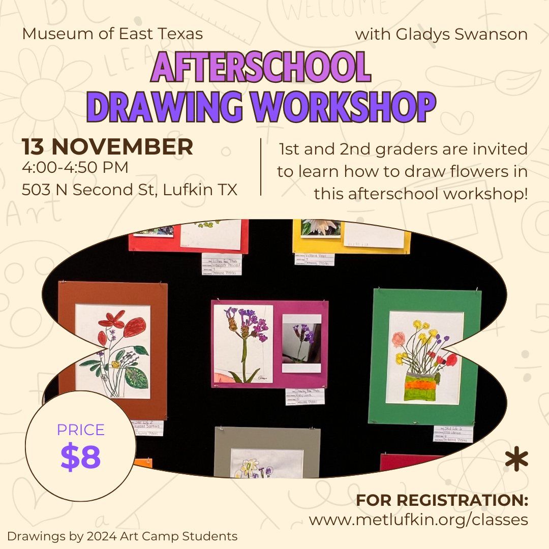 Afterschool Drawing Workshop for Grades 1&2