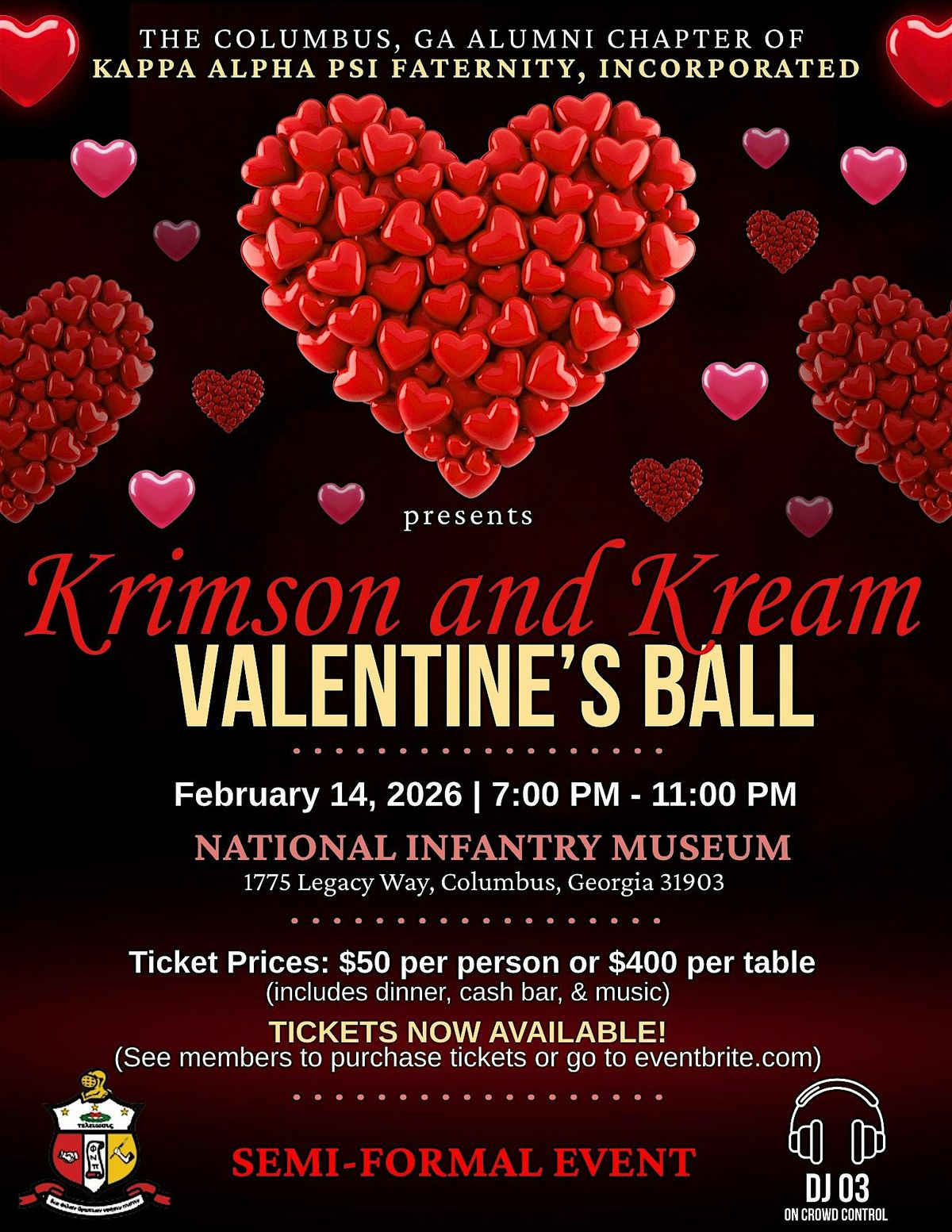 Krimson and Kream  Valentine's Ball