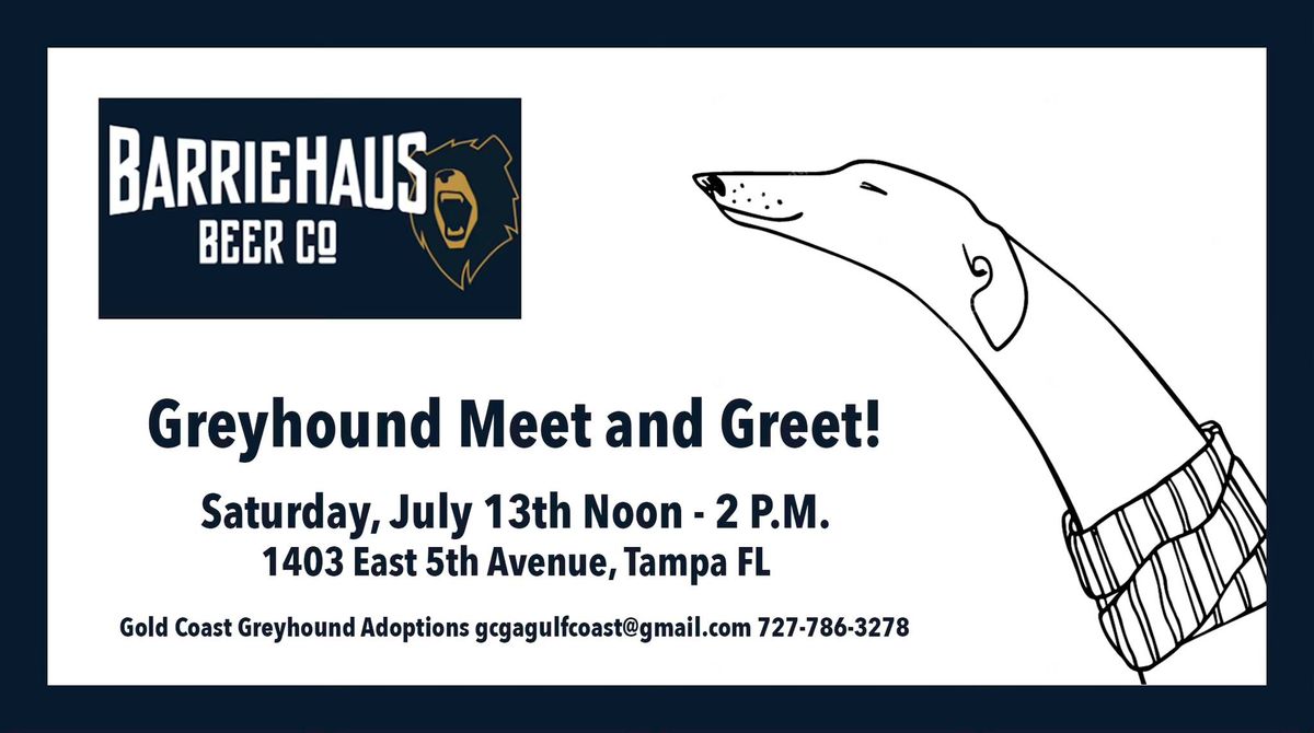 Greyhound Meet and Greet at BarreiHaus Beer Co.