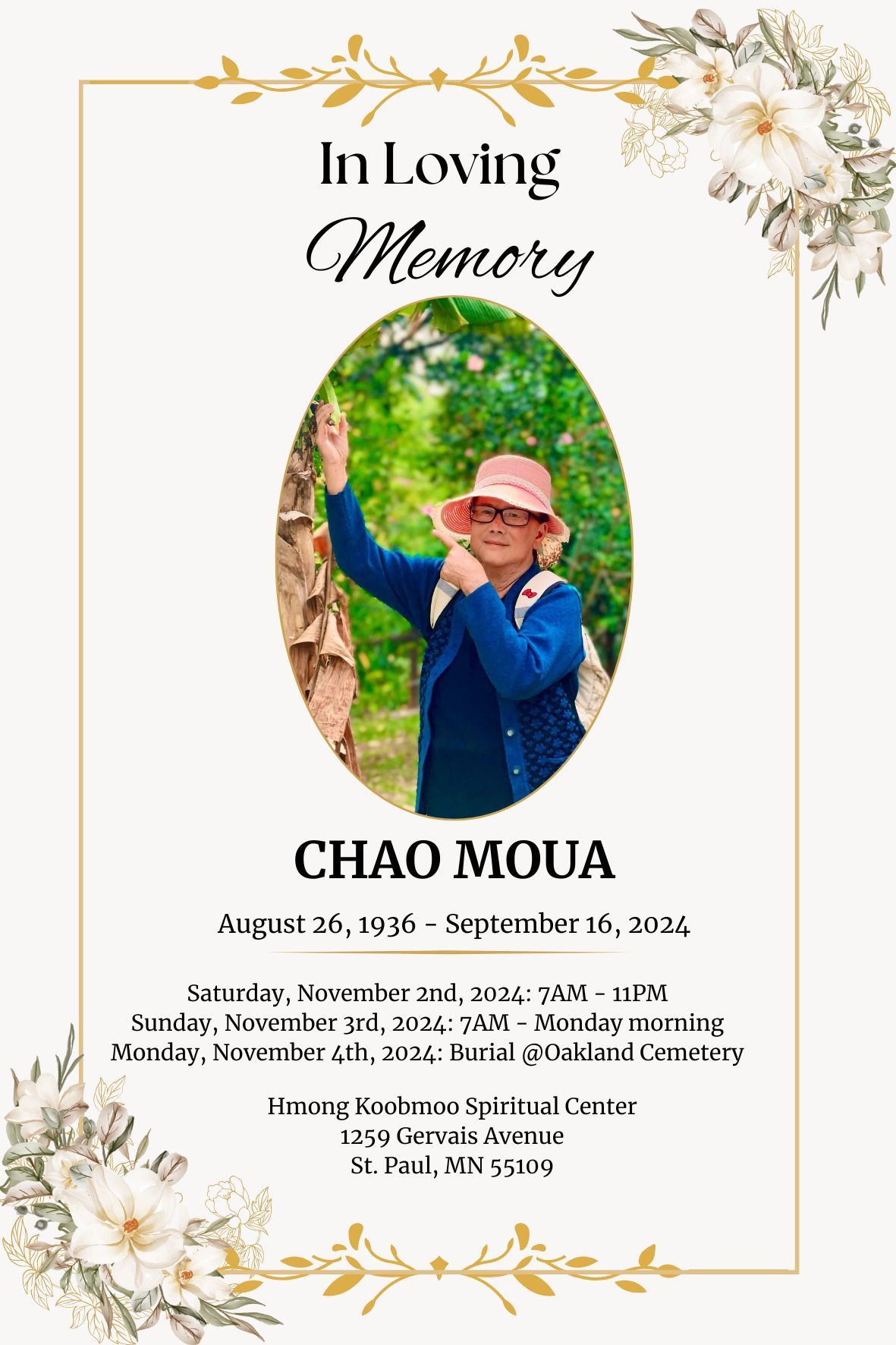 Honoring the life of Chao Moua