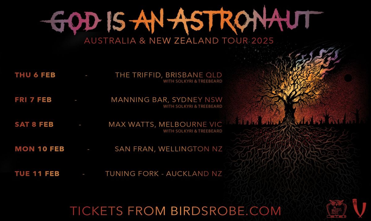 God Is An Astronaut Feb 2025 Australia + New Zealand Tour | San Fran, Wellington