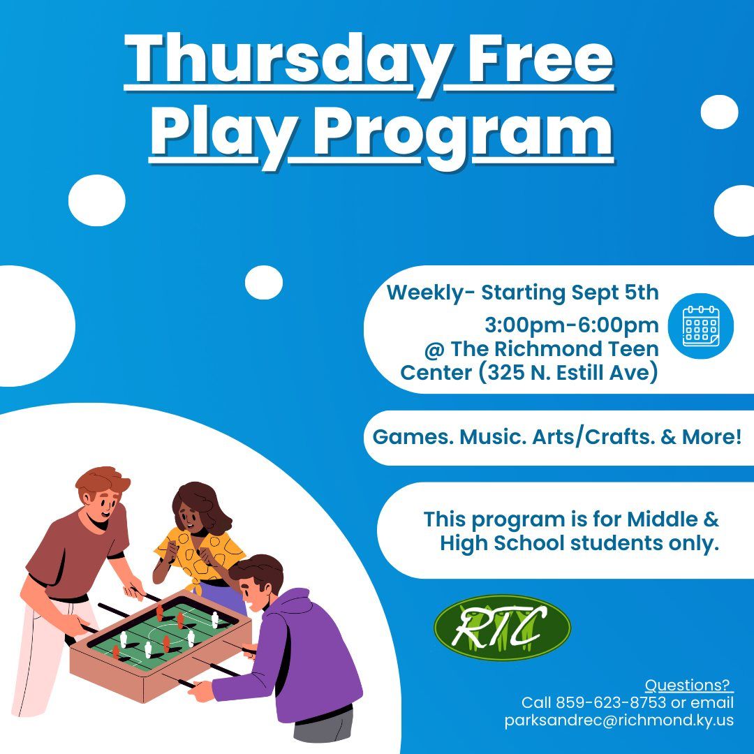 Thursday Free Play Program