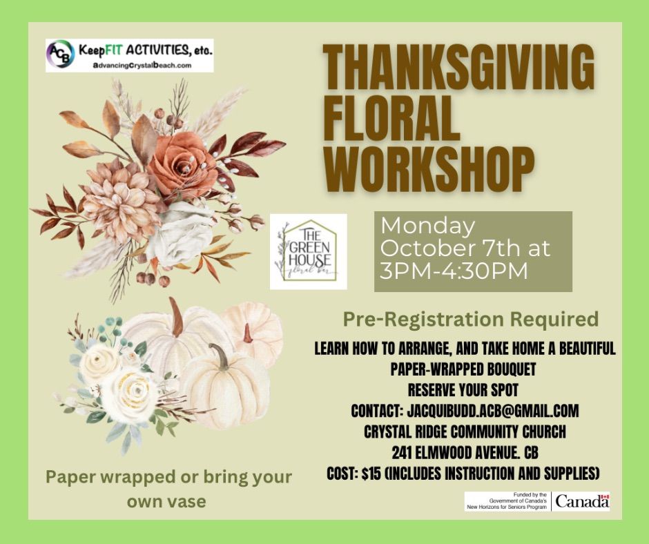 ACB Thanksgiving Floral Workshop