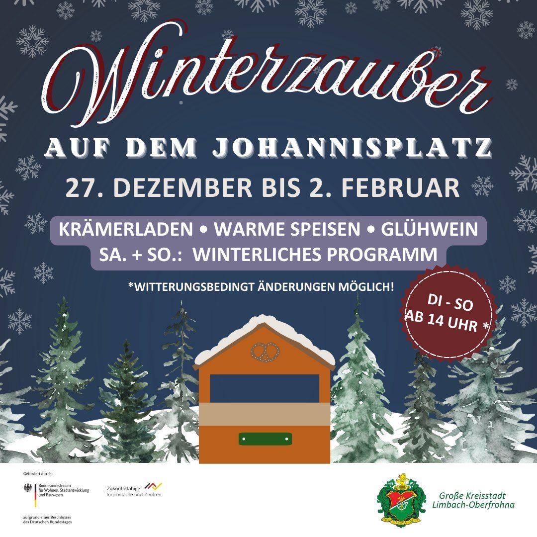 Winterzauber auf dem Johannisplatz vom 27. Dezember bis 2. Februar 