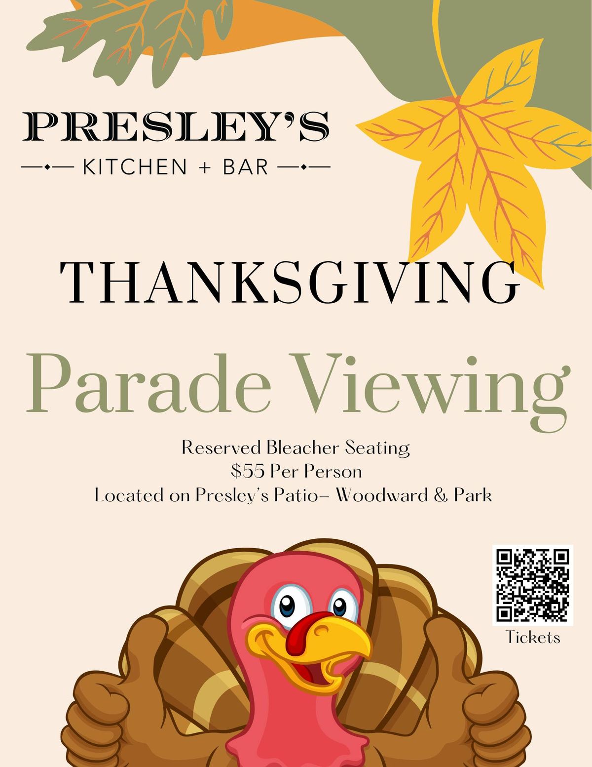 Bleacher Viewing for Detroit's Thanksgiving Day Parade