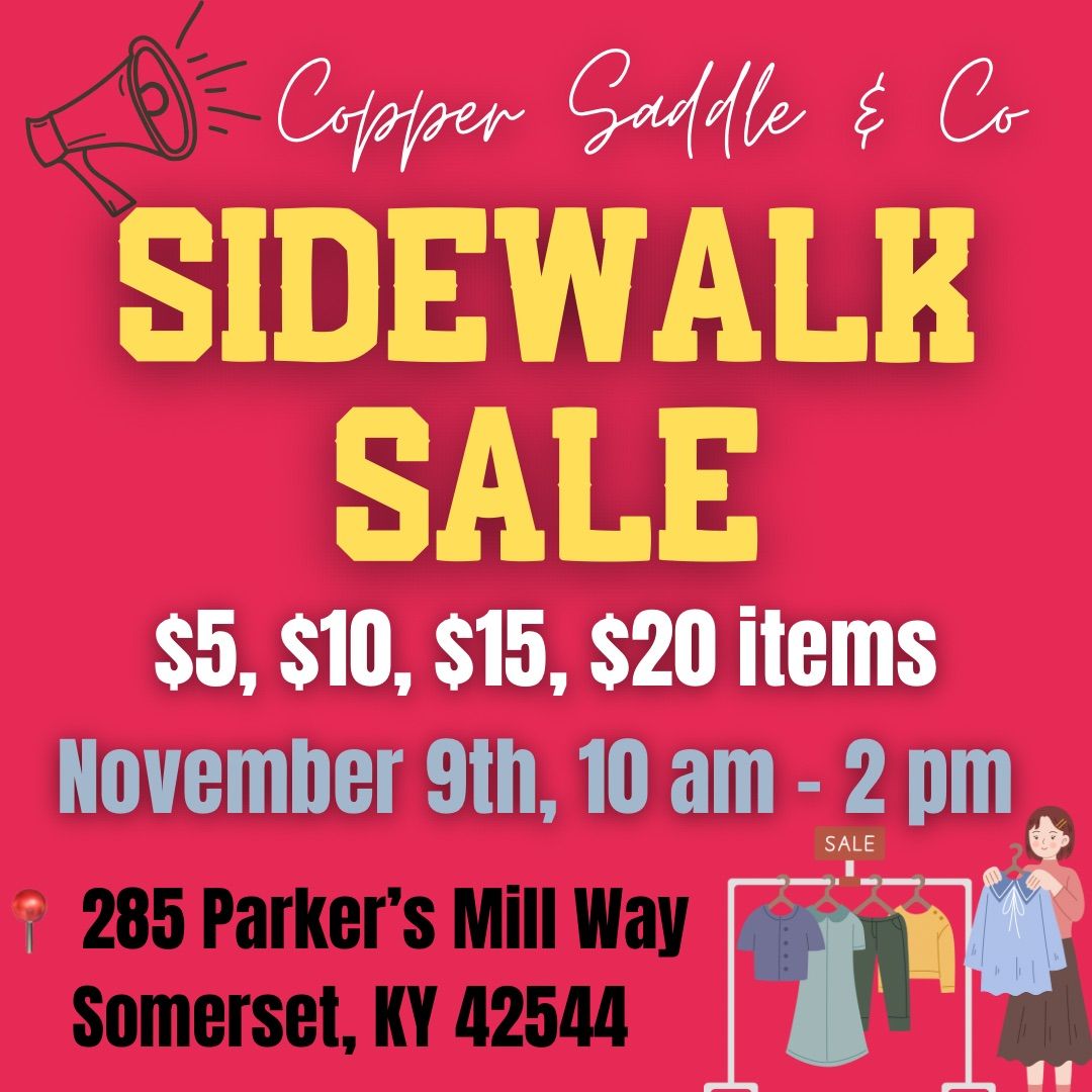 SIDEWALK SALE- Copper Saddle & Co \ud83d\udecd\ufe0f