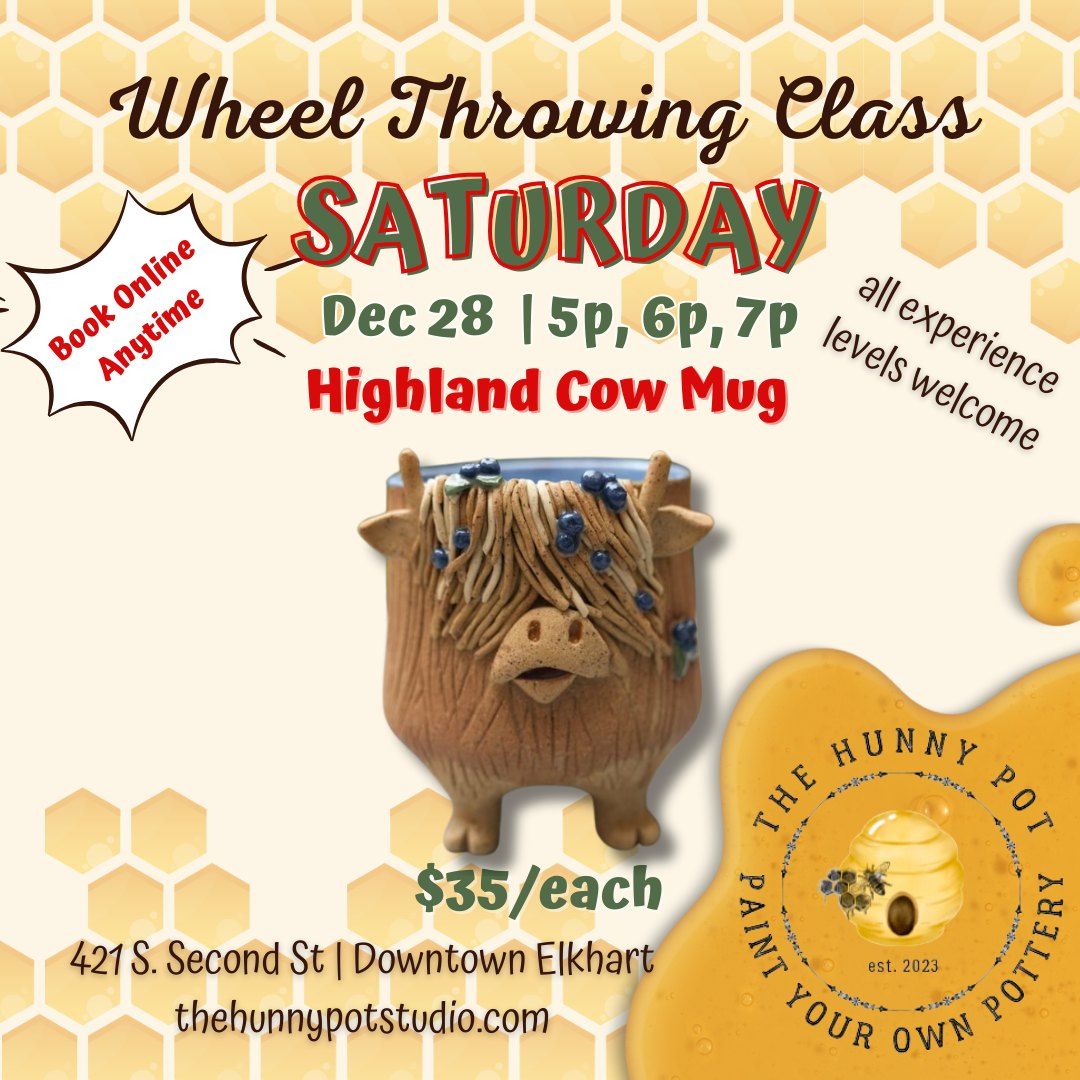 CLASS | Highland Cow Mug Wheel Throwing