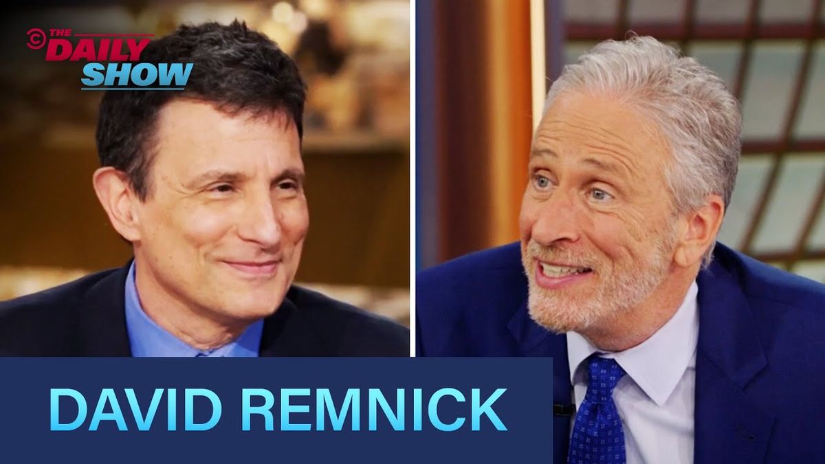 Jon Stewart talks with David Remnick