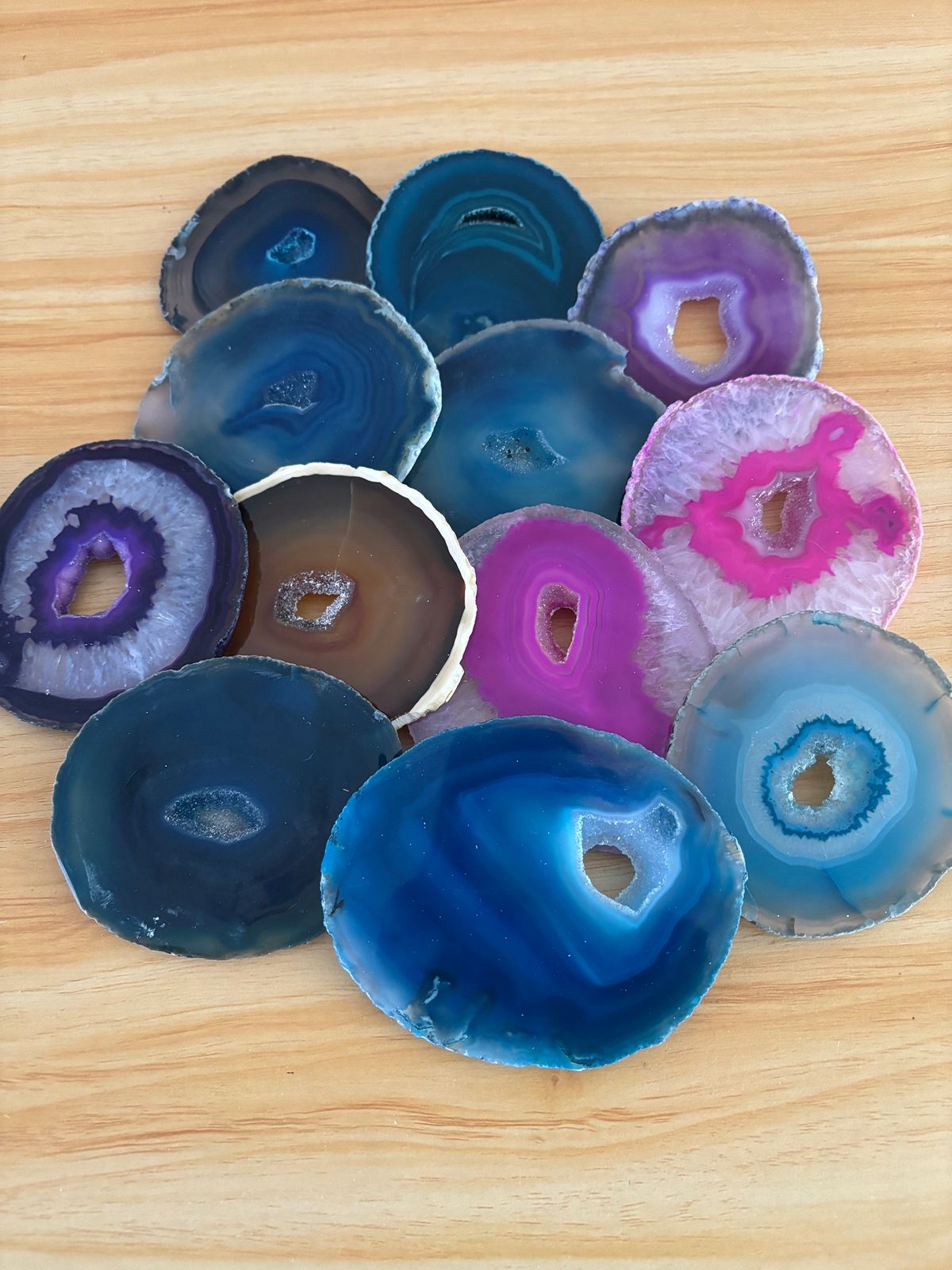 Oil Paints on Agates with Geodes