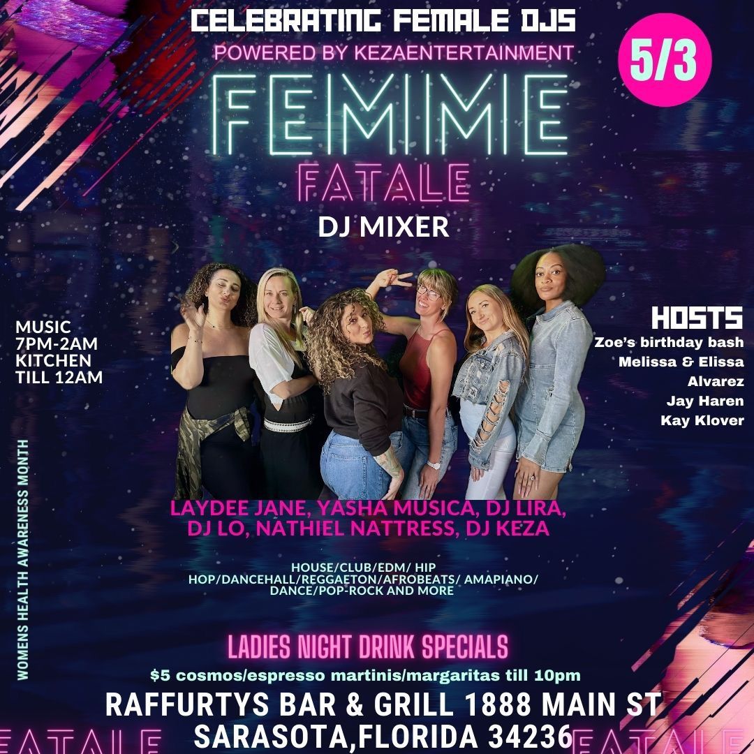 FEMME FATALE DJ MIXER- celebrating female DJs 