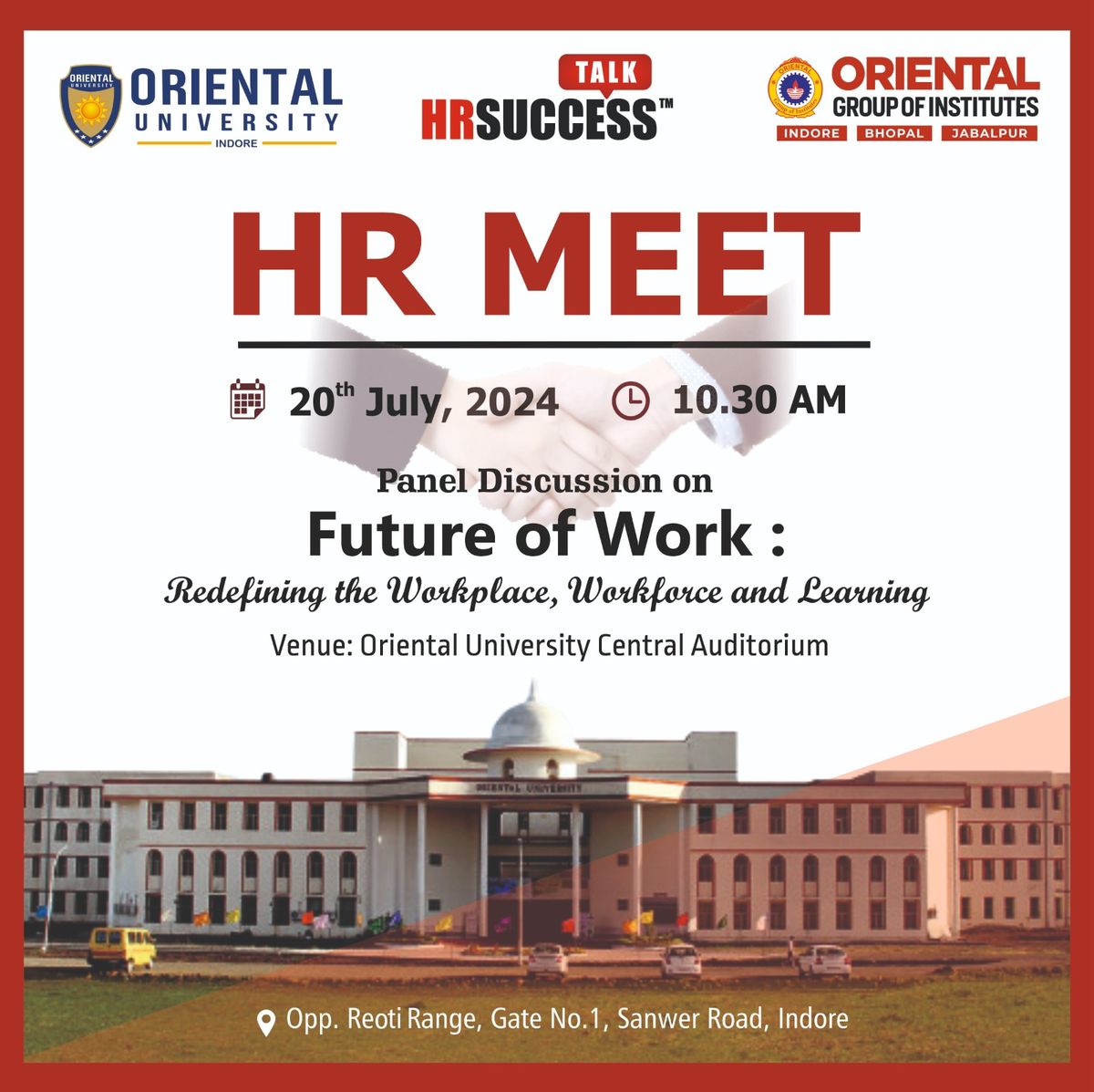 HR Meet by HR SUCCESS TALK and Oriental University, Indore