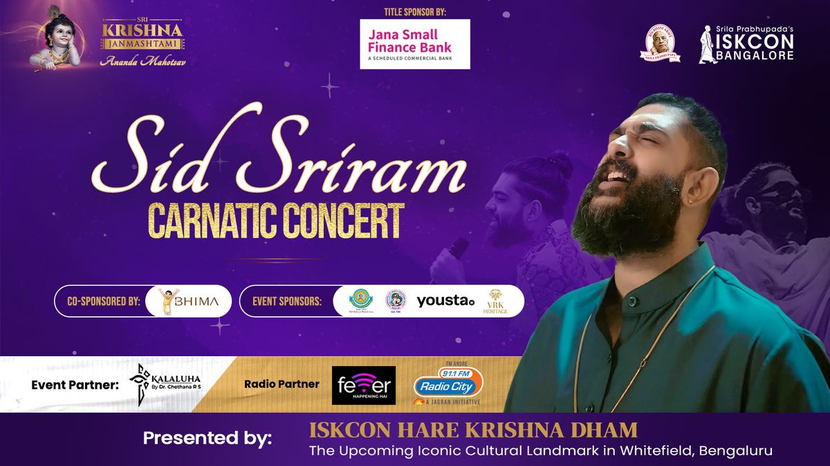 Sid Sriram LIVE - Janmashtami Concert (Carnatic)