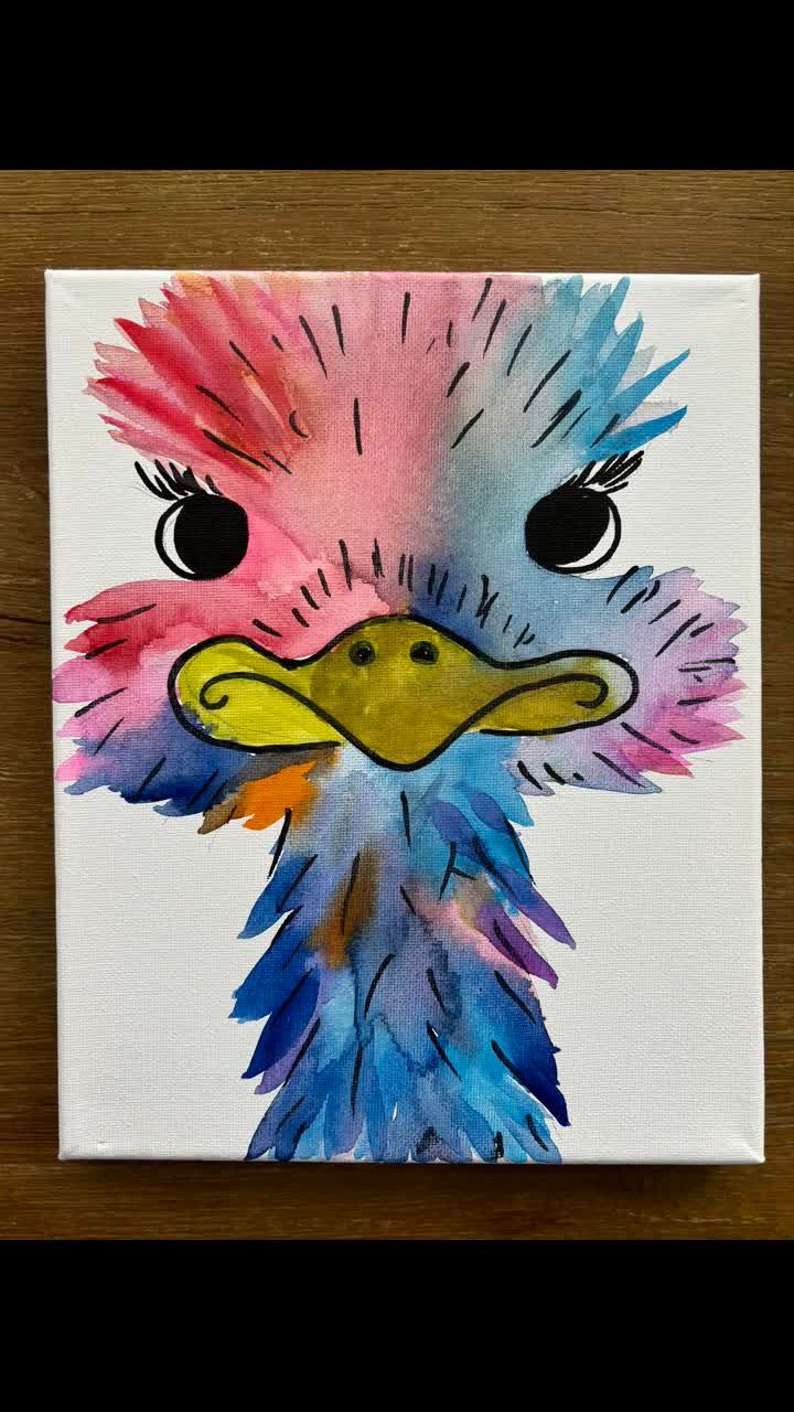 Cheeky Emu - Kids watercolours workshop 