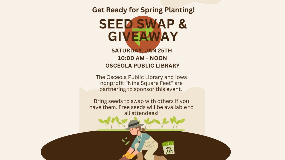 OPL w\/ "Nine Square Feet" Seed Swap & Giveaway