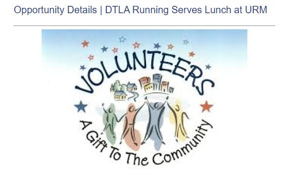 DTLA Running Serves Lunch at URM