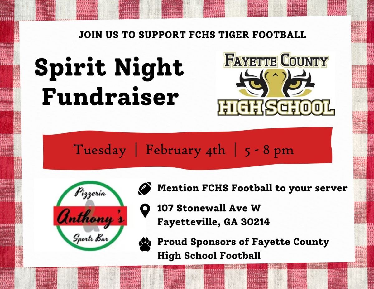 FCHS Spirit Night @ Anthony\u2019s Pizza