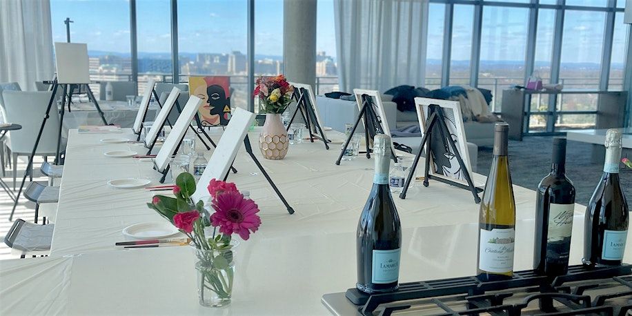 Penthouse Paint n Sip: Winter Moonlight