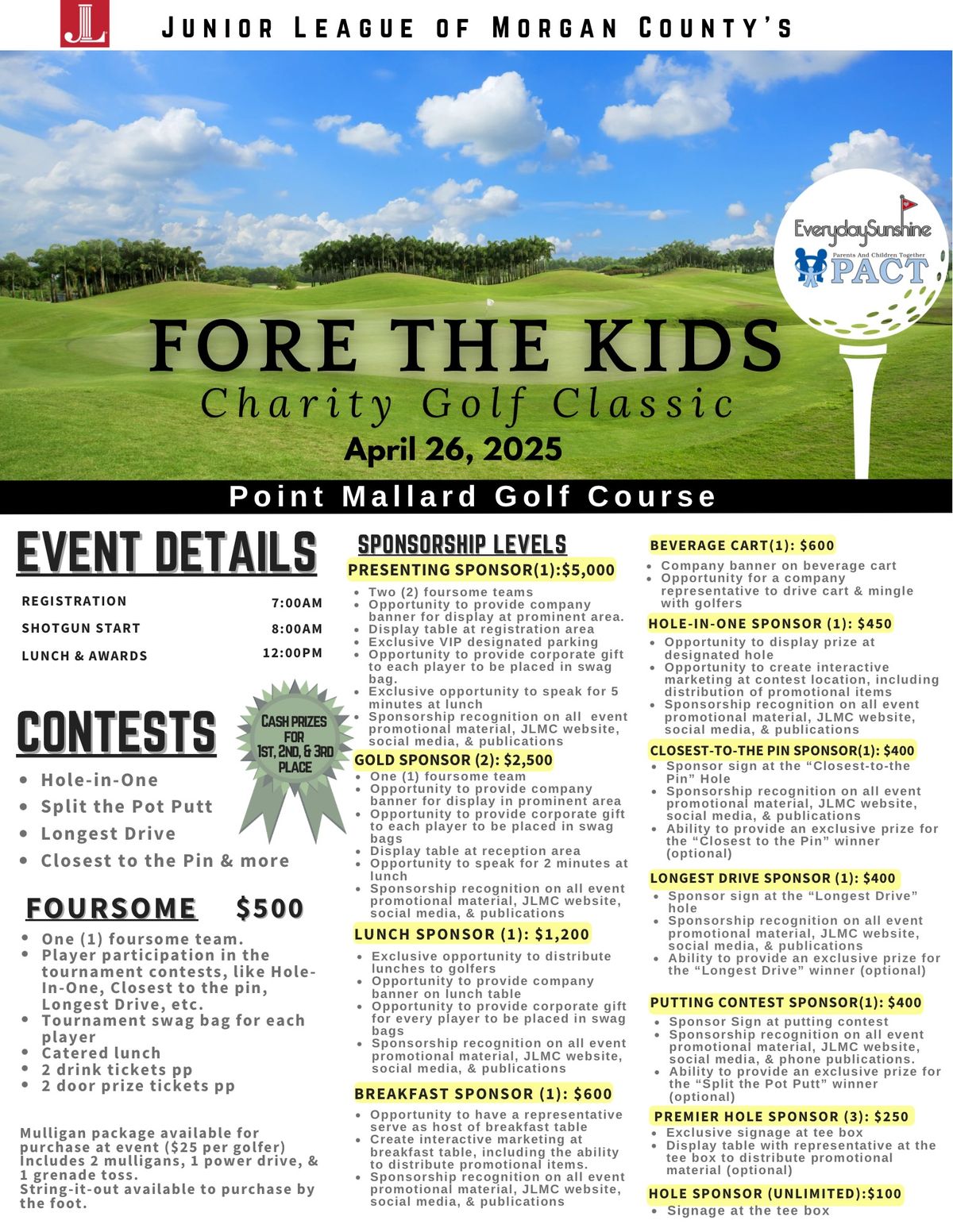 FORE THE KIDS \u26f3\ufe0f Charity Golf Tournament 