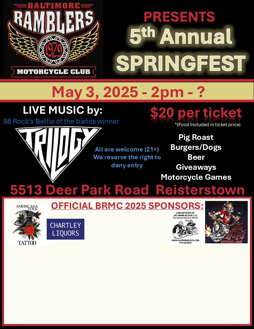 Baltimore Ramblers 5th Annual Springfest