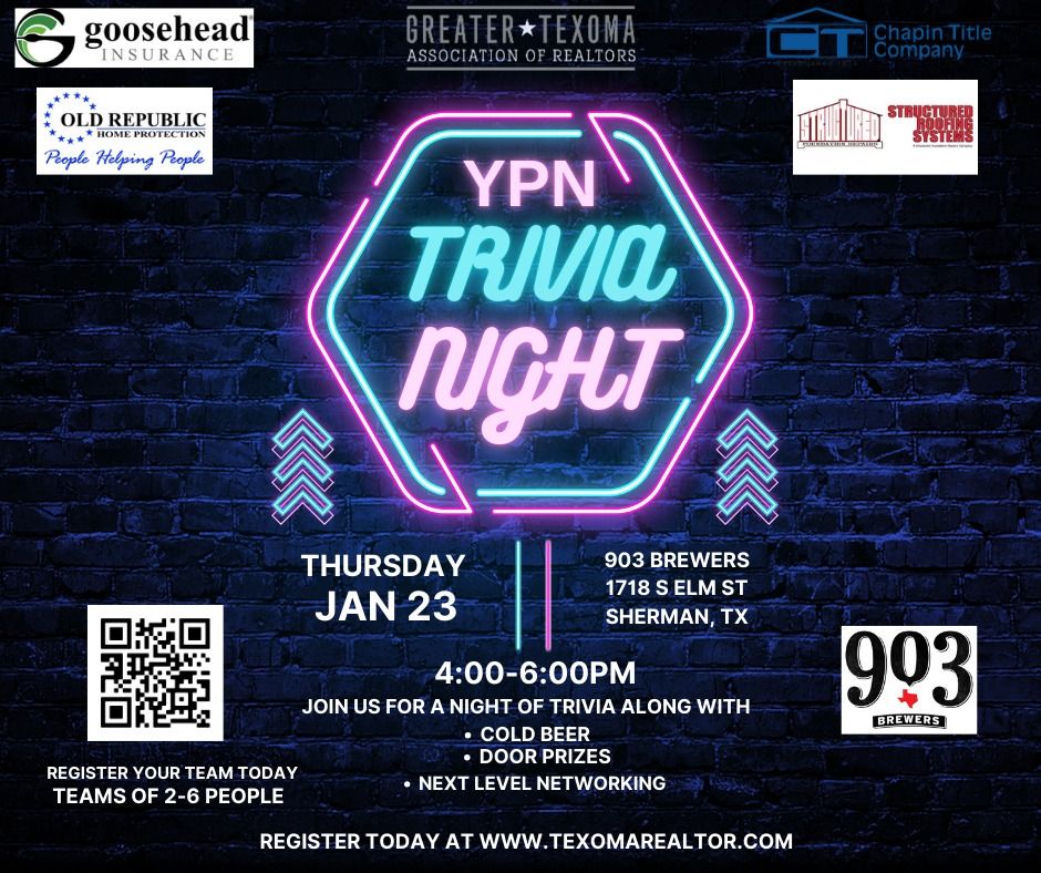 YPN Trivia Night at 903 Brewers