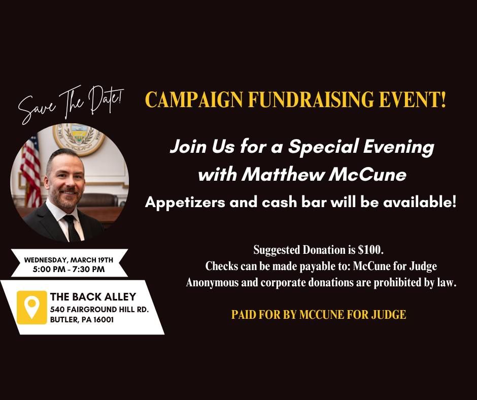 Matt McCune for Judge - Campaign Fundraiser