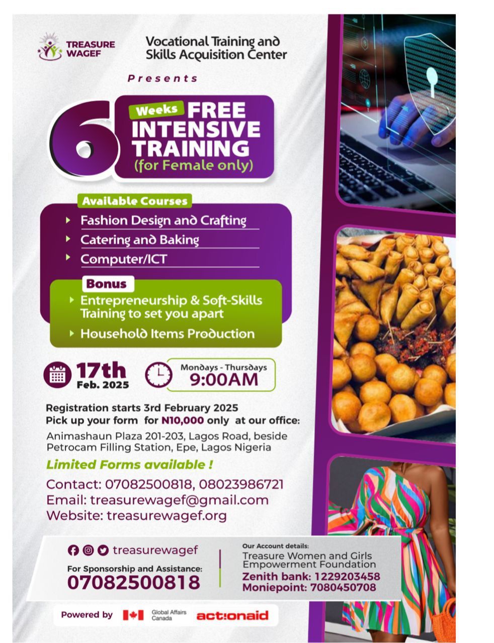 6 Weeks Vocational\/Skills Acquisition Training 