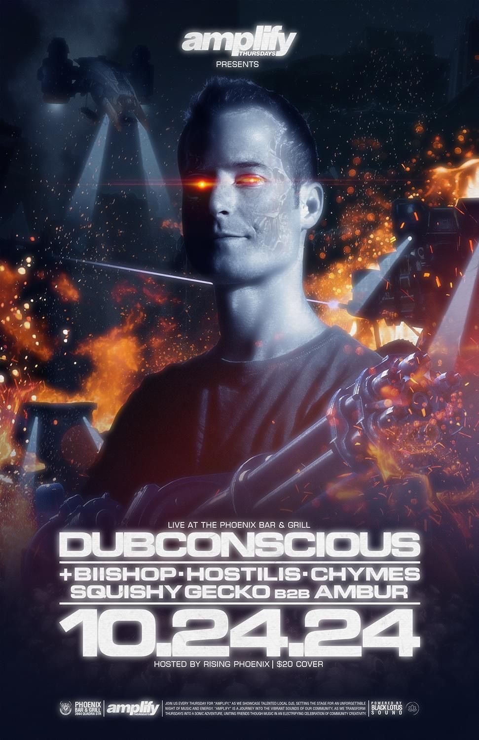 DUBCONSCIOUS, BIISHOP, HOSTILIS, CHYMES, SQUISHY GECKO B2B AMBUR LIVE AT AMPLIFY 