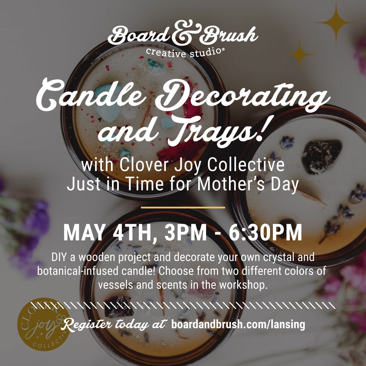 DIY Workshop with Candle Decorating from Clover Joy Collective