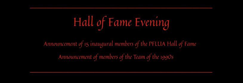 Hall of Fame Evening